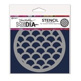 Dina Wakley MEdia Masking Stencil Scales Coaster (MDS84969)
