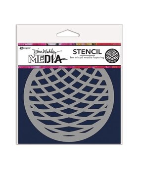Dina Wakley MEdia Masking Stencil Squished Coaster (MDS84976)
