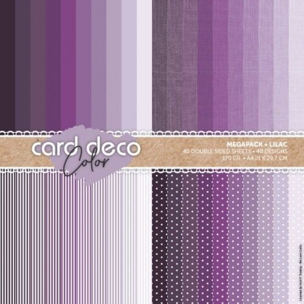 Card Deco Color Paperpack A4 Megapack Lilac (CDCPPA419003)