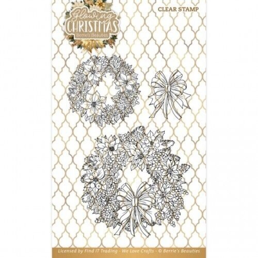 Berrie's Beauties Glowing Christmas Clear Stamp Set Wreath (BBCS10011) Berrie's Beauties Glowing Christmas Clear Stamp Set Wreath (BBCS10011)