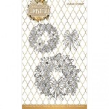 Berrie's Beauties Glowing Christmas Clear Stamp Set Wreath (BBCS10011)