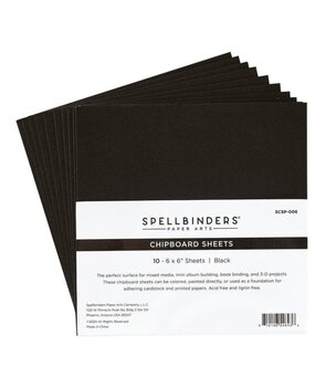 Spellbinders Black 6x6 Inch Chipboard Sheets (SCSP-006) Spellbinders Black 6x6 Inch Chipboard Sheets (SCSP-006)