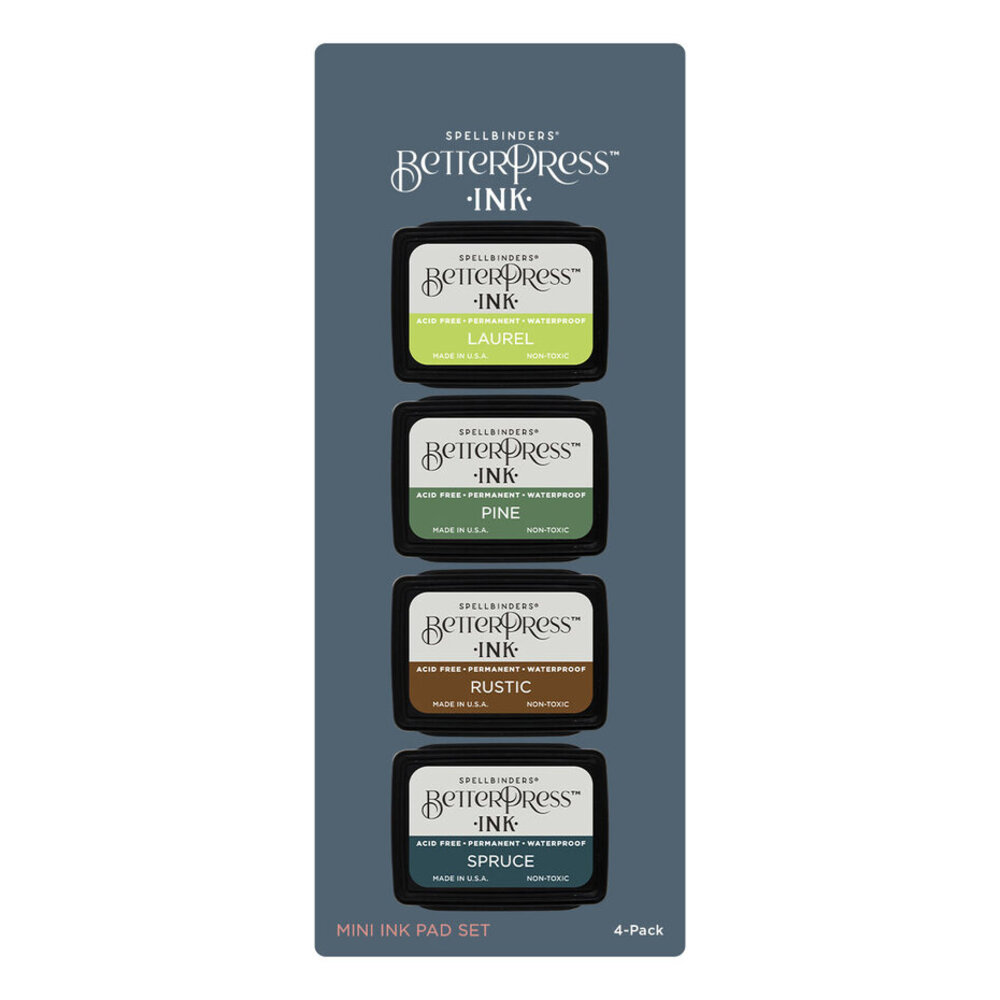Spellbinders BetterPress Mini Ink Pad Set Woodlands (BPI-024) Spellbinders BetterPress Mini Ink Pad Set Woodlands (BPI-024)