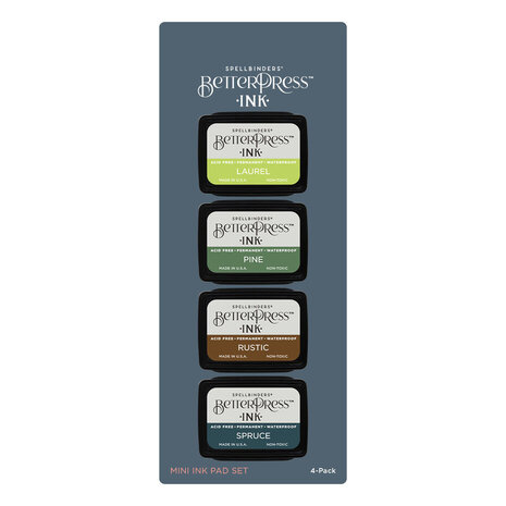 Spellbinders BetterPress Mini Ink Pad Set Woodlands (BPI-024) Spellbinders BetterPress Mini Ink Pad Set Woodlands (BPI-024)