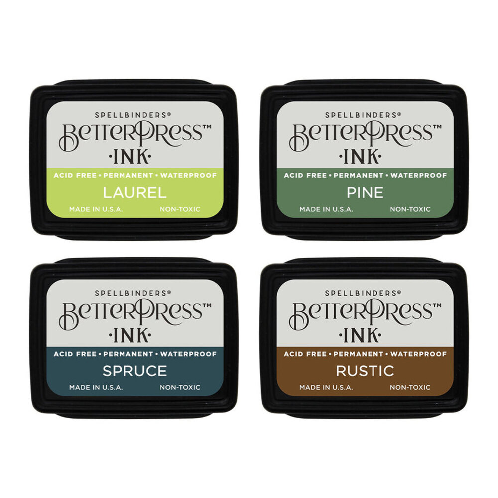 Spellbinders BetterPress Mini Ink Pad Set Woodlands (BPI-024) Spellbinders BetterPress Mini Ink Pad Set Woodlands (BPI-024)