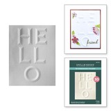 Spellbinders Beveled Sentiments Cardfronts Hello 3D Embossing Folder (E3D-090)