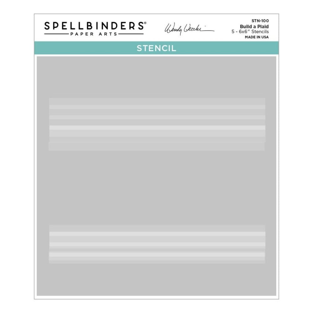 Spellbinders Not Your Ordinary Card Plaid Builder Layered Stencil (STN-100)