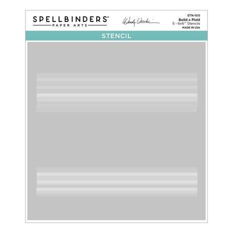 Spellbinders Not Your Ordinary Card Plaid Builder Layered Stencil (STN-100)