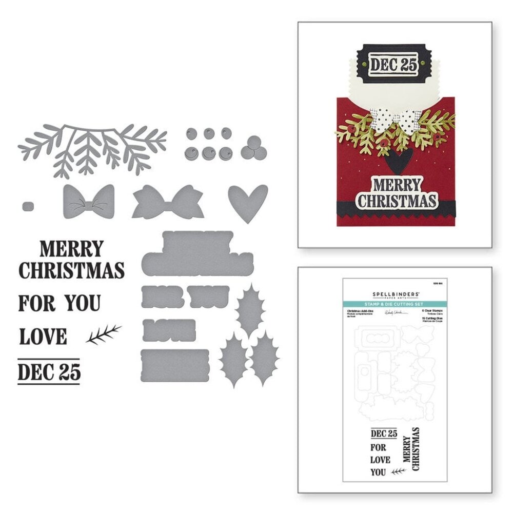 Spellbinders Not Your Ordinary Card Christmas Gifting Stamp & Die Set (SDS-196) Spellbinders Not Your Ordinary Card Christmas Gifting Stamp & Die Set (SDS-196)