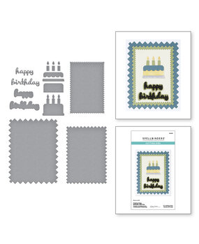 Spellbinders Not Your Ordinary Card Pinking Birthday Rectangles Dies (S5-656)