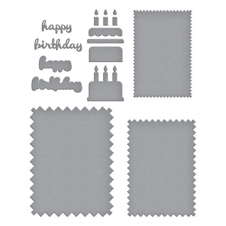 Spellbinders Not Your Ordinary Card Pinking Birthday Rectangles Dies (S5-656)
