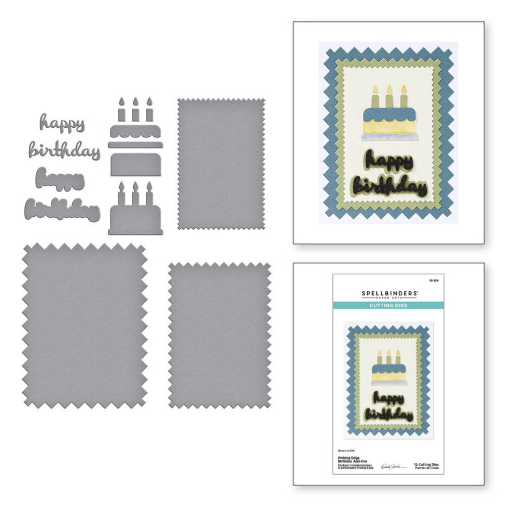 Spellbinders Not Your Ordinary Card Pinking Birthday Rectangles Dies (S5-656)