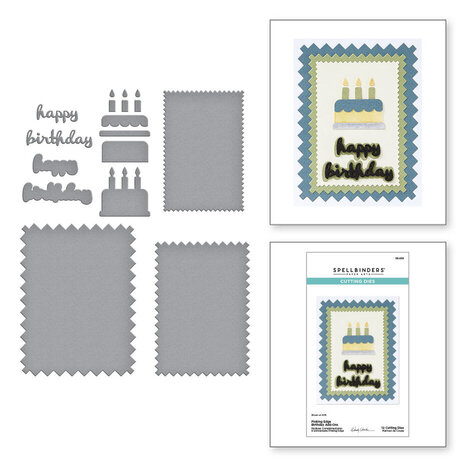 Spellbinders Not Your Ordinary Card Pinking Birthday Rectangles Dies (S5-656)