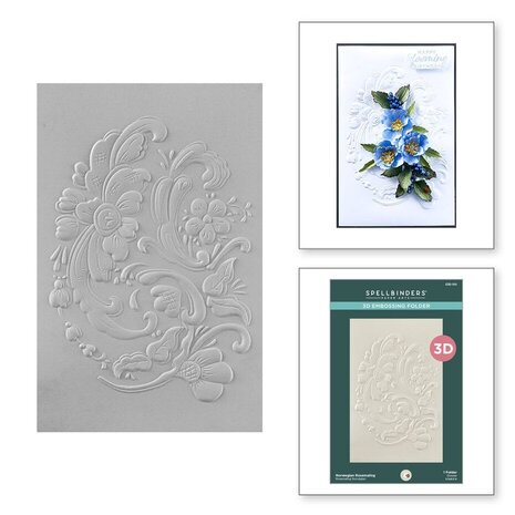 Spellbinders Winter's Grace Garden Norwegian Rosemaling 3D Embossing Folder (E3D-105) Spellbinders Winter's Grace Garden Norwegian Rosemaling 3D Embossing Folder (E3D-105)