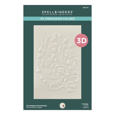 Spellbinders Winter's Grace Garden Norwegian Rosemaling 3D Embossing Folder (E3D-105) Spellbinders Winter's Grace Garden Norwegian Rosemaling 3D Embossing Folder (E3D-105)