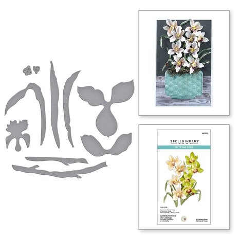 Spellbinders Winter's Grace Garden Cymbidium Orchid and Ladybugs Dies (S4-1363) Spellbinders Winter's Grace Garden Cymbidium Orchid and Ladybugs Dies (S4-1363)