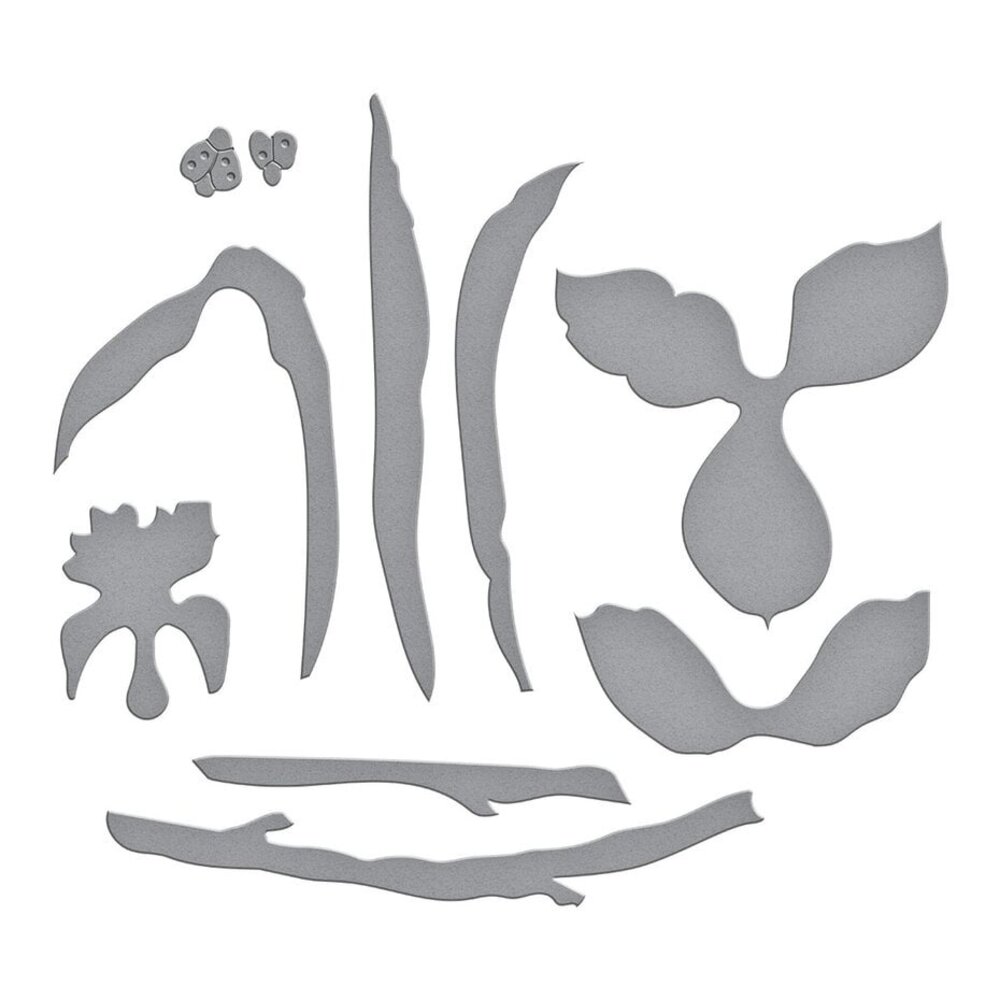 Spellbinders Winter's Grace Garden Cymbidium Orchid and Ladybugs Dies (S4-1363) Spellbinders Winter's Grace Garden Cymbidium Orchid and Ladybugs Dies (S4-1363)