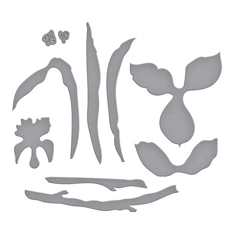 Spellbinders Winter's Grace Garden Cymbidium Orchid and Ladybugs Dies (S4-1363) Spellbinders Winter's Grace Garden Cymbidium Orchid and Ladybugs Dies (S4-1363)