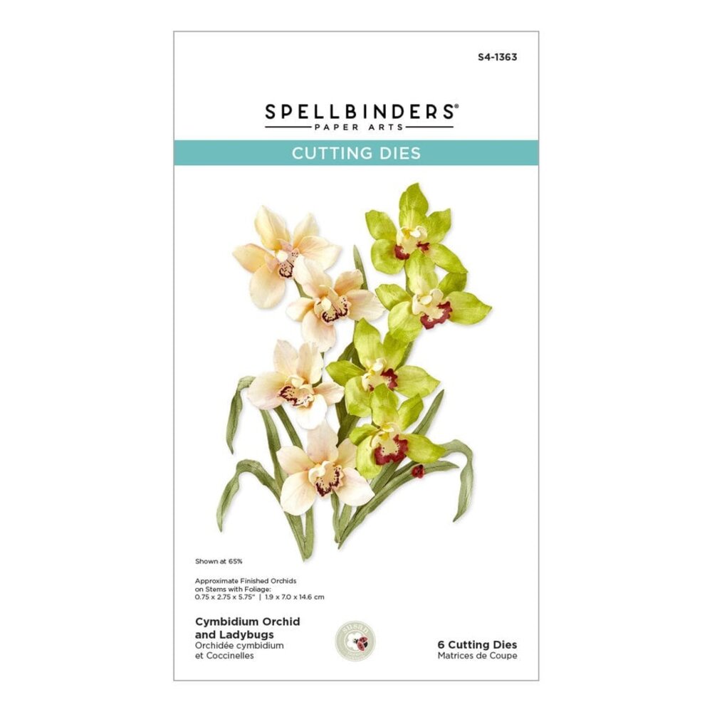 Spellbinders Winter's Grace Garden Cymbidium Orchid and Ladybugs Dies (S4-1363) Spellbinders Winter's Grace Garden Cymbidium Orchid and Ladybugs Dies (S4-1363)