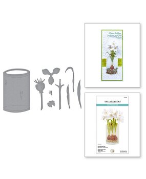 Spellbinders Winter's Grace Garden Paperwhites and Glass Vase Dies (S4-1364)