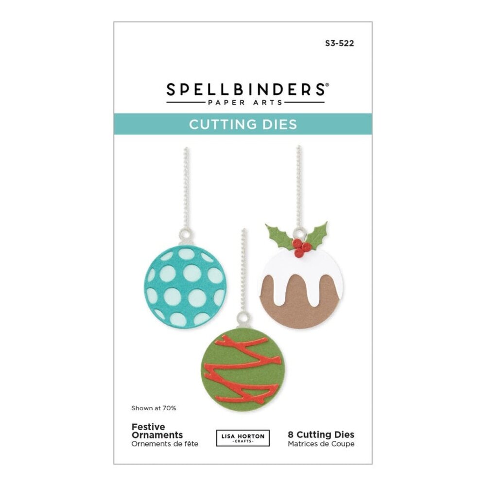 Spellbinders Essential Holiday Festive Ornament Dies (S3-522) Spellbinders Essential Holiday Festive Ornament Dies (S3-522)