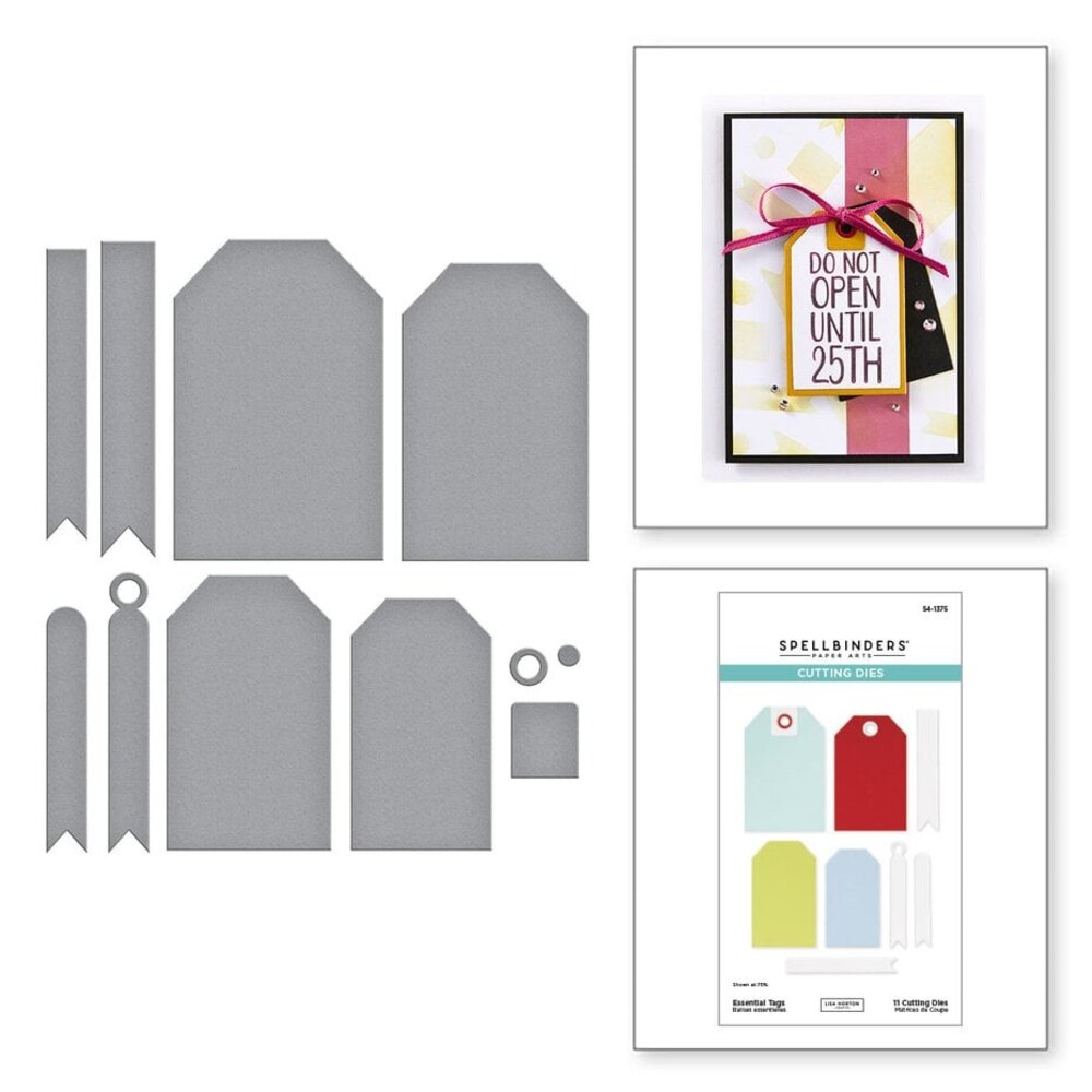 Spellbinders Essential Holiday Essential Tags Dies (S4-1375) Spellbinders Essential Holiday Essential Tags Dies (S4-1375)