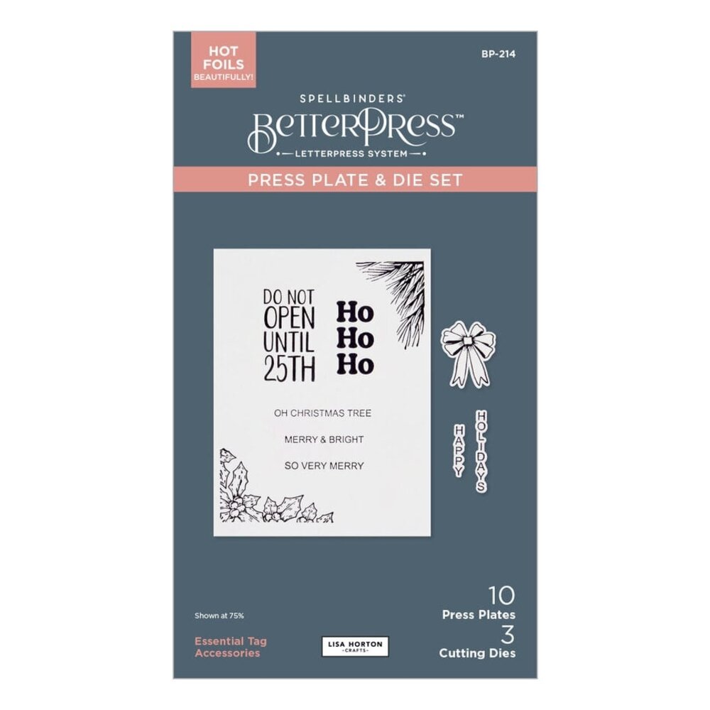 Spellbinders Essential Holiday Essential Tag Accessories Press Plate & Die Set (BP-214) Spellbinders Essential Holiday Essential Tag Accessories Press Plate & Die Set (BP-214)