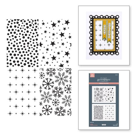 Spellbinders Essential Holiday Holiday Backgrounds Panels Press Plates (BP-215) Spellbinders Essential Holiday Holiday Backgrounds Panels Press Plates (BP-215)
