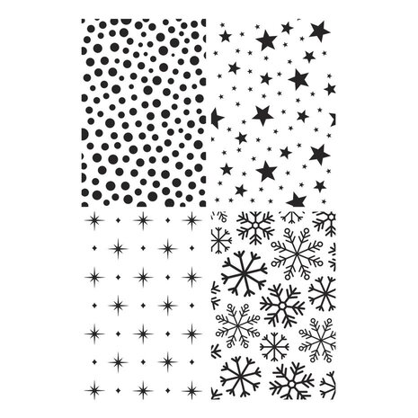 Spellbinders Essential Holiday Holiday Backgrounds Panels Press Plates (BP-215) Spellbinders Essential Holiday Holiday Backgrounds Panels Press Plates (BP-215)