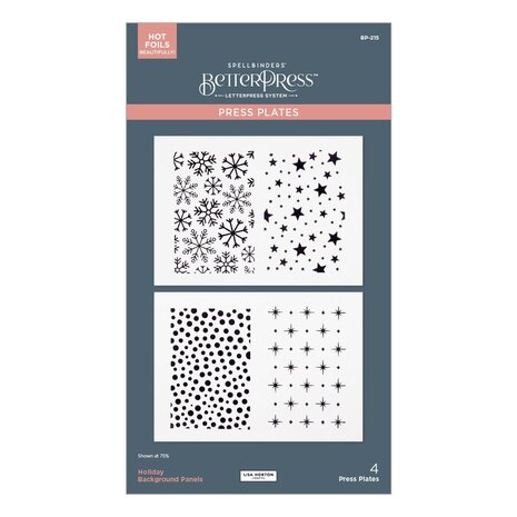 Spellbinders Essential Holiday Holiday Backgrounds Panels Press Plates (BP-215) Spellbinders Essential Holiday Holiday Backgrounds Panels Press Plates (BP-215)
