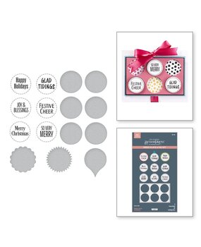 Spellbinders Essential Holiday Festive Circle Sentiments Press Plates & Die Set (BP-216) Spellbinders Essential Holiday Festive Circle Sentiments Press Plates & Die Set (BP-216)