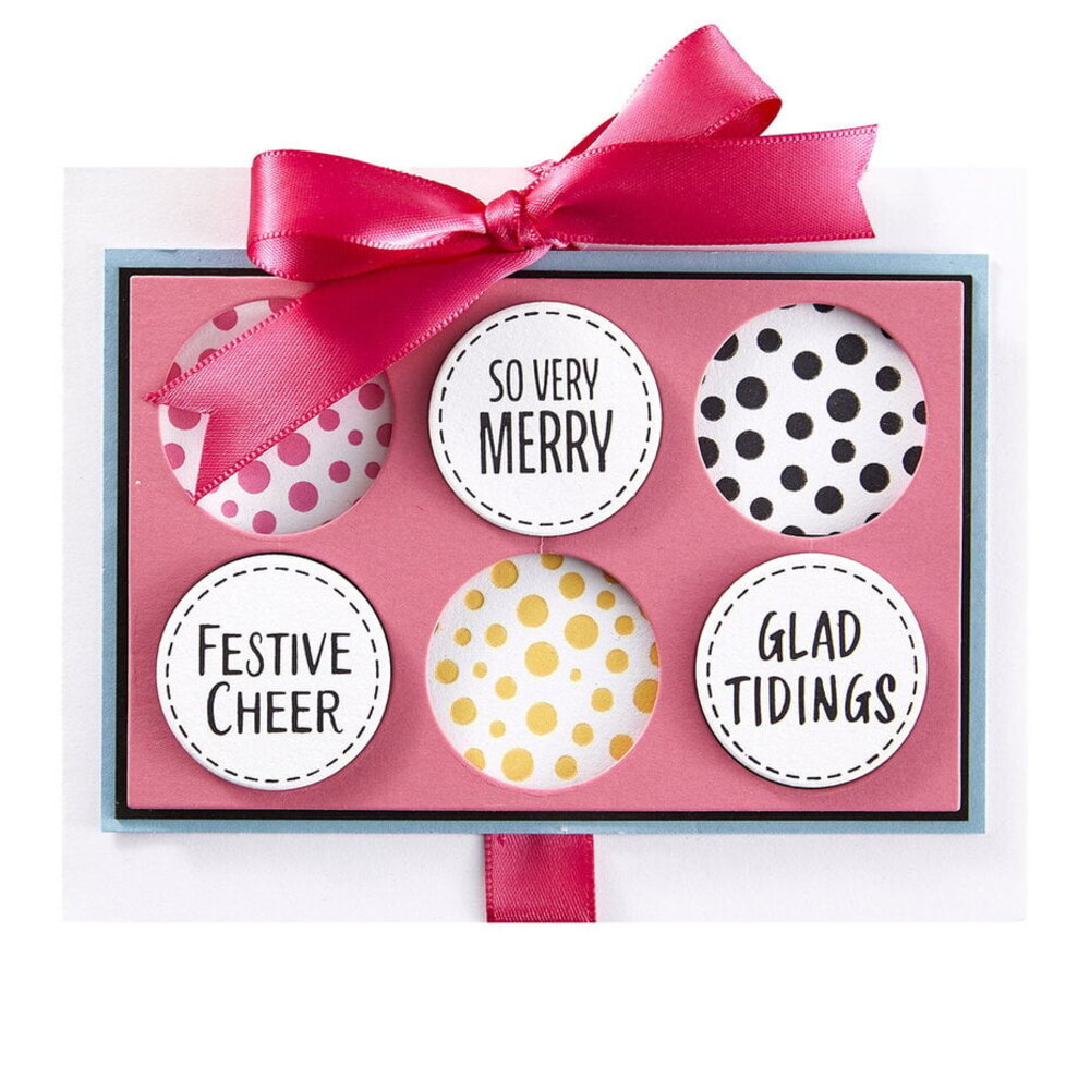 Spellbinders Essential Holiday Festive Circle Sentiments Press Plates & Die Set (BP-216) Spellbinders Essential Holiday Festive Circle Sentiments Press Plates & Die Set (BP-216)