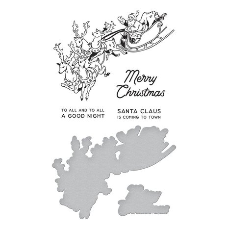 Spellbinders Glad Tidings Santa's Sleigh Press Plate & Die Set (BP-221) Spellbinders Glad Tidings Santa's Sleigh Press Plate & Die Set (BP-221)