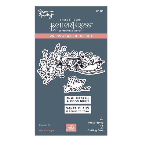 Spellbinders Glad Tidings Santa's Sleigh Press Plate & Die Set (BP-221) Spellbinders Glad Tidings Santa's Sleigh Press Plate & Die Set (BP-221)