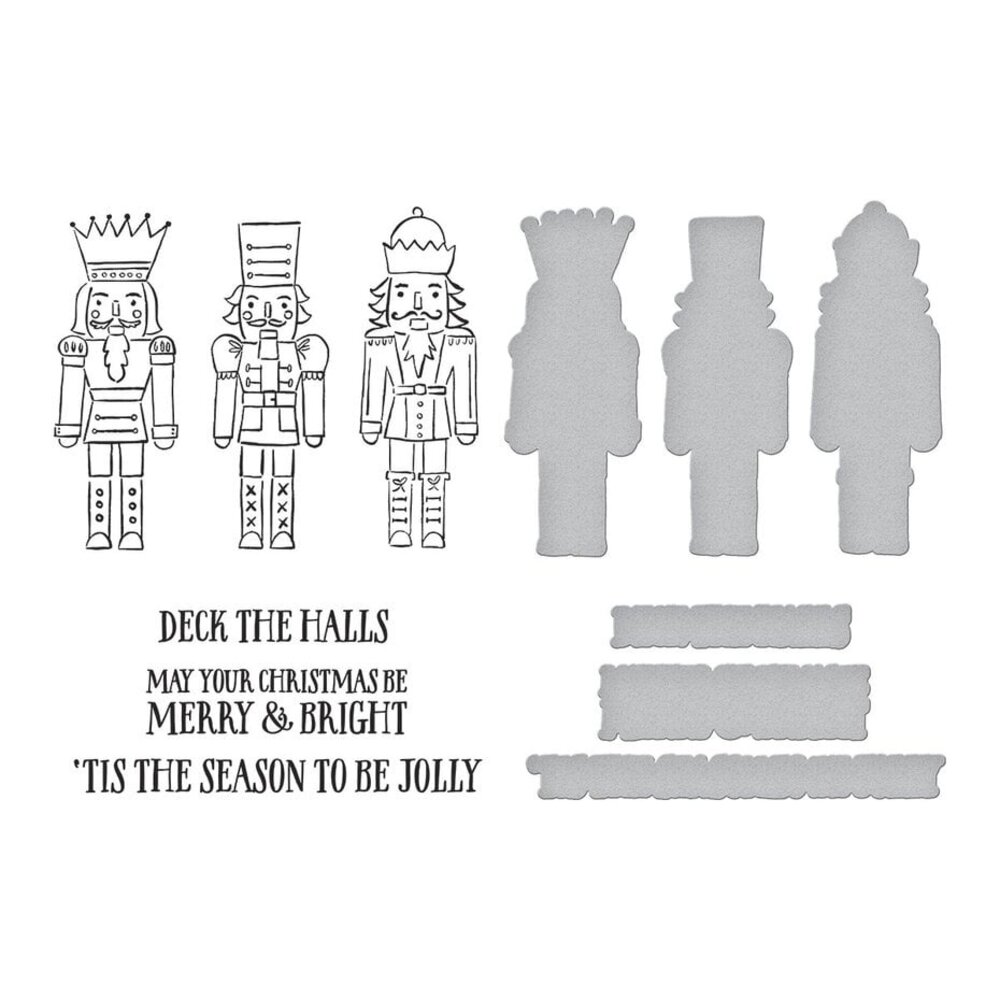 Spellbinders Glad Tidings Nutcracker Trio Press Plate & Die Set (BP-222) Spellbinders Glad Tidings Nutcracker Trio Press Plate & Die Set (BP-222)