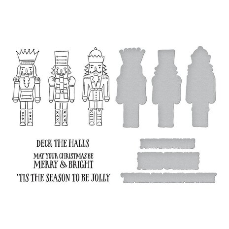 Spellbinders Glad Tidings Nutcracker Trio Press Plate & Die Set (BP-222) Spellbinders Glad Tidings Nutcracker Trio Press Plate & Die Set (BP-222)