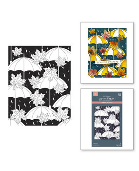 Spellbinders Falling Leaves Autumn Rain Press Plate (BP-224)