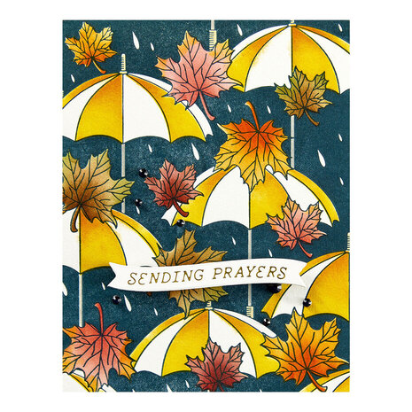 Spellbinders Falling Leaves Autumn Rain Press Plate (BP-224)