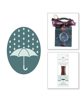 Spellbinders Falling Leaves Falling Raindrops Wax Seal Stamp (WS-133) Spellbinders Falling Leaves Falling Raindrops Wax Seal Stamp (WS-133)
