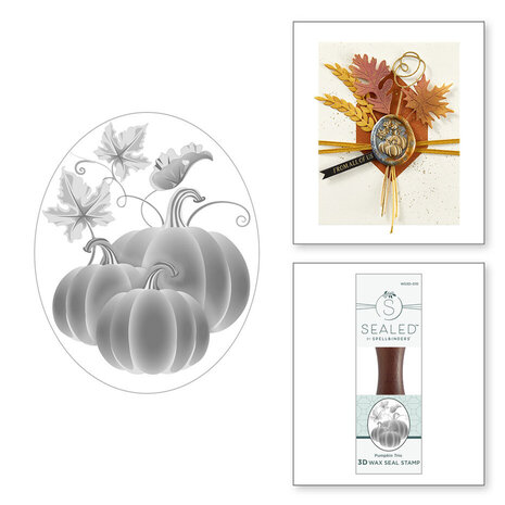 Spellbinders Falling Leaves Pumpkin Trio 3D Wax Seal Stamp (WS3D-010) Spellbinders Falling Leaves Pumpkin Trio 3D Wax Seal Stamp (WS3D-010)