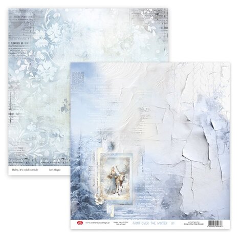 Craft & You Paint Over The Winter 12x12 Inch Paper Pack (6pcs) (CYD-CPS-PT30-6)