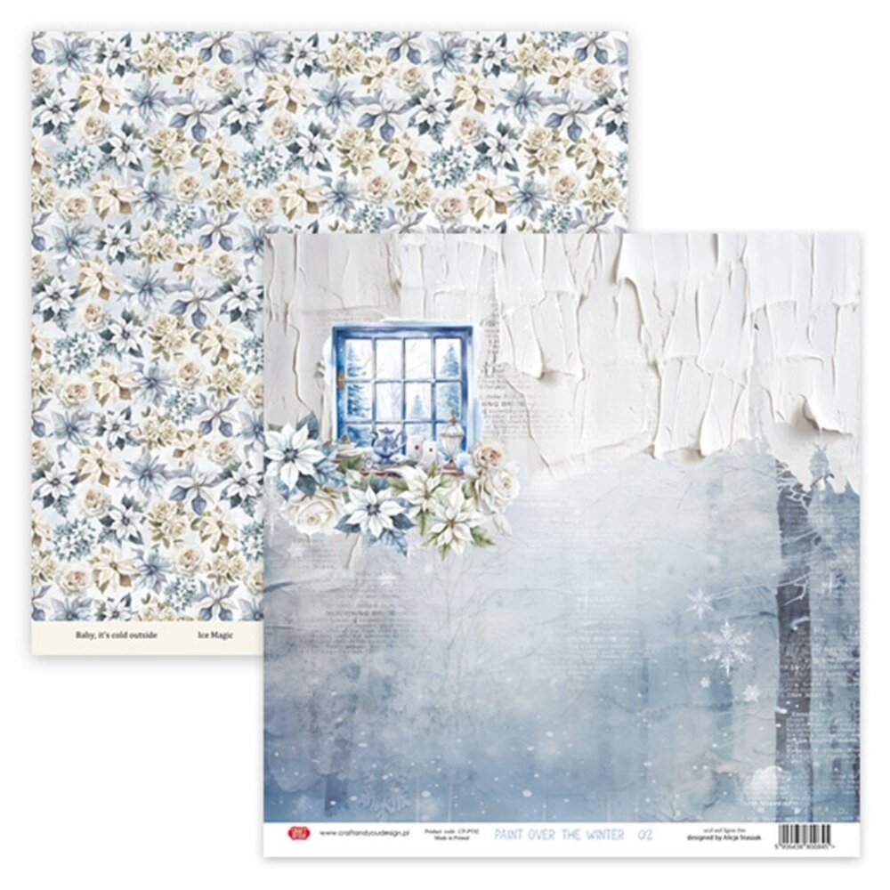 Craft & You Paint Over The Winter 12x12 Inch Paper Pack (6pcs) (CYD-CPS-PT30-6)