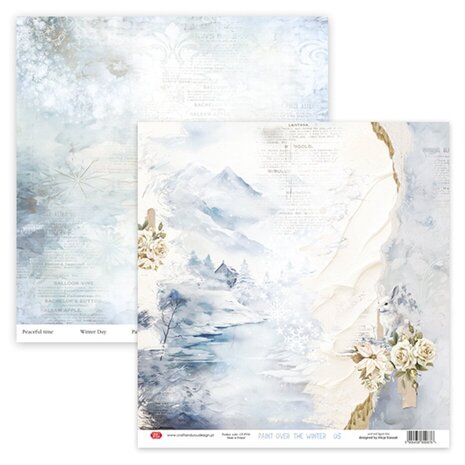 Craft & You Paint Over The Winter 12x12 Inch Paper Pack (6pcs) (CYD-CPS-PT30-6)