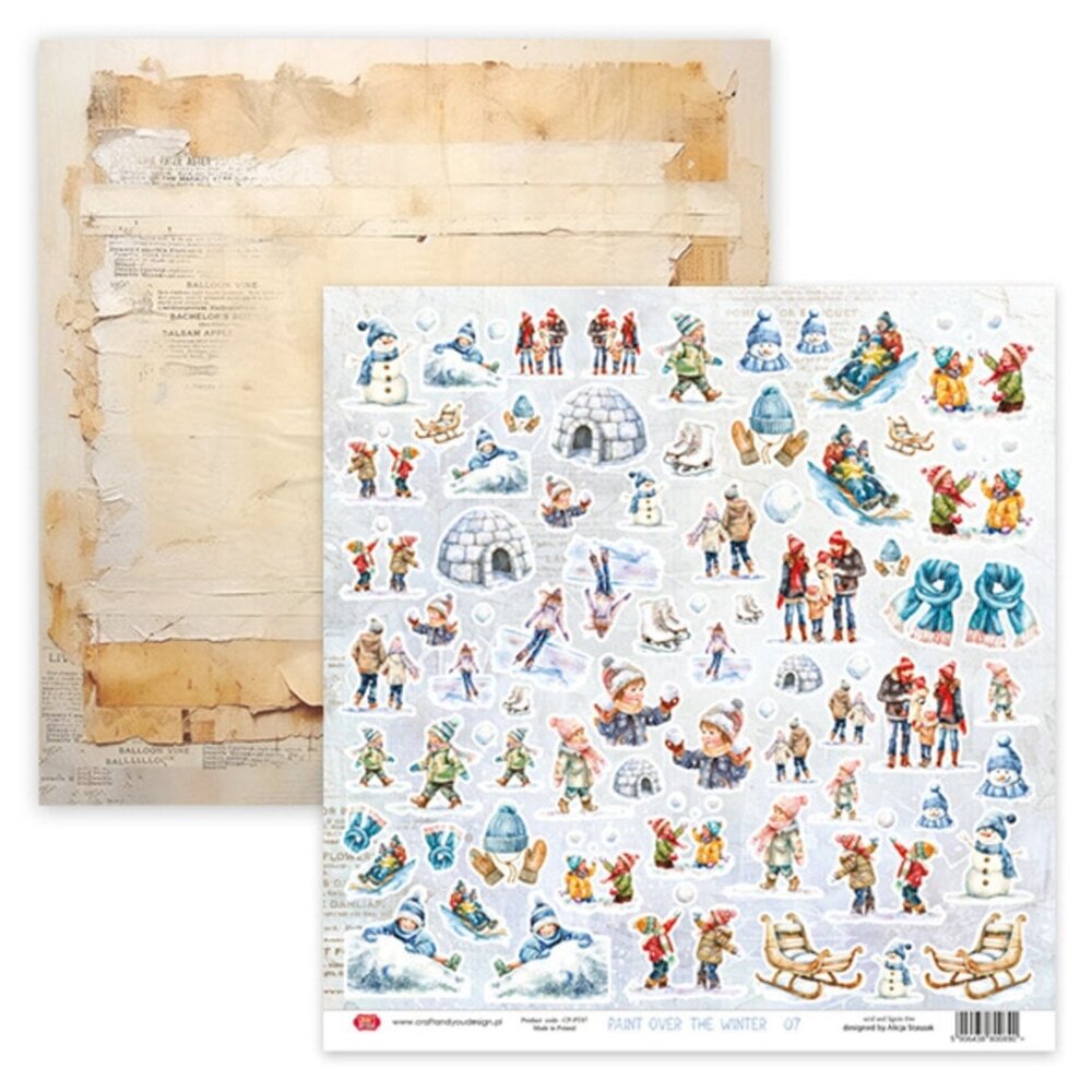 Craft & You Paint Over The Winter 12x12 Inch Creative Set (4pcs) (CYD-CSET-PT30-4)