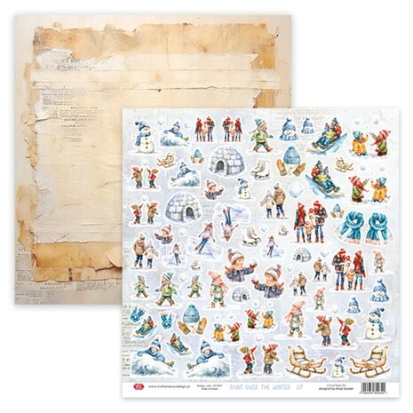 Craft & You Paint Over The Winter 12x12 Inch Creative Set (4pcs) (CYD-CSET-PT30-4)