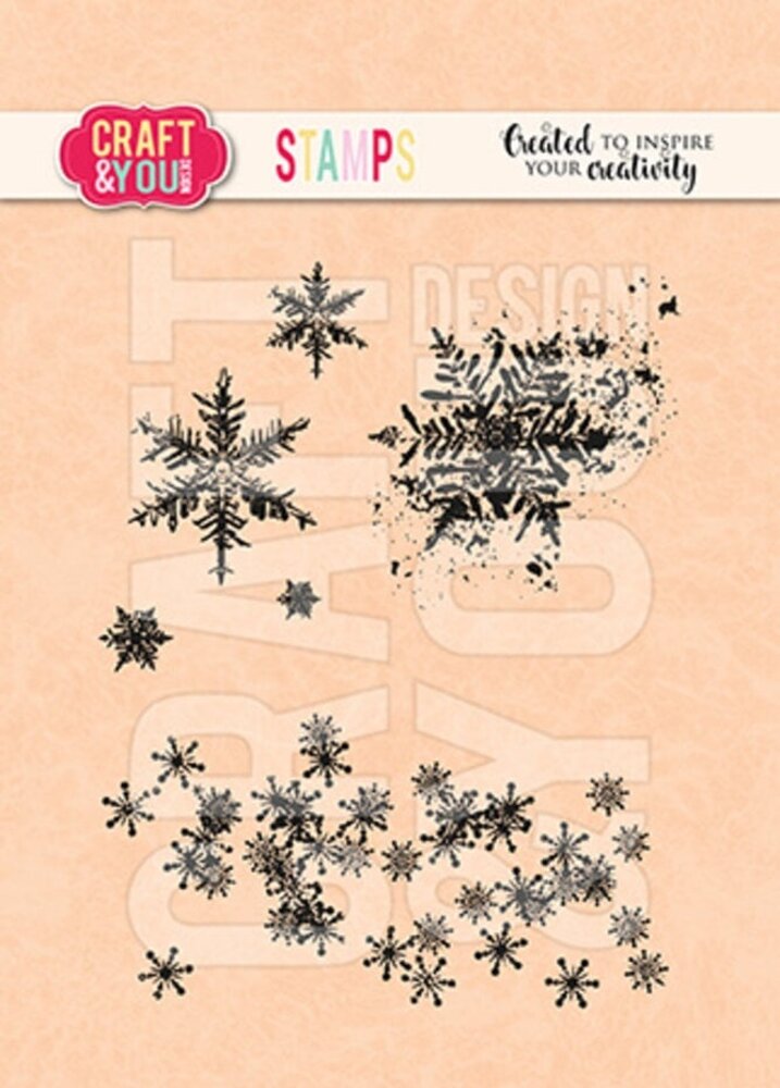 Craft & You Clear Stamp Snowflakes Set (CS045) Craft & You Clear Stamp Snowflakes Set (CS045)