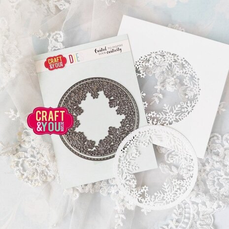 Craft & You Dies Round Snowflakes Frame (CW305)