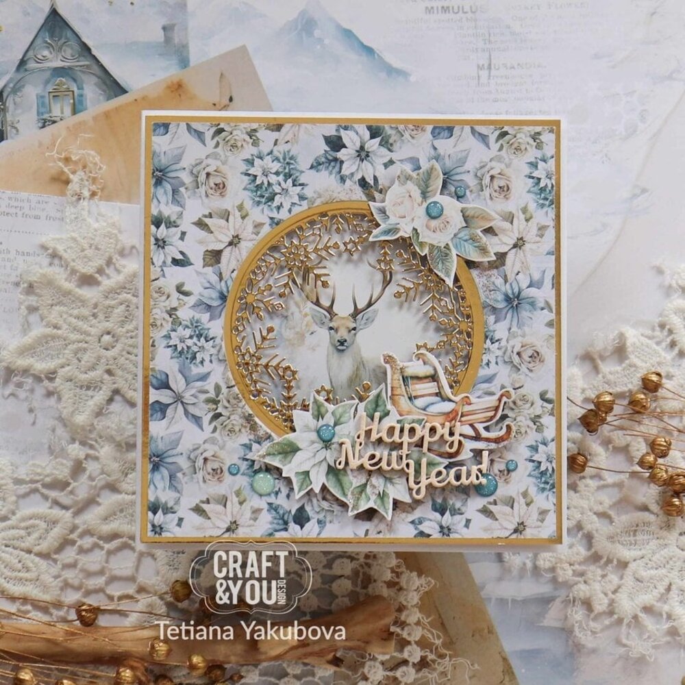 Craft & You Dies Round Snowflakes Frame (CW305)