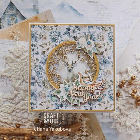 Craft & You Dies Round Snowflakes Frame (CW305)