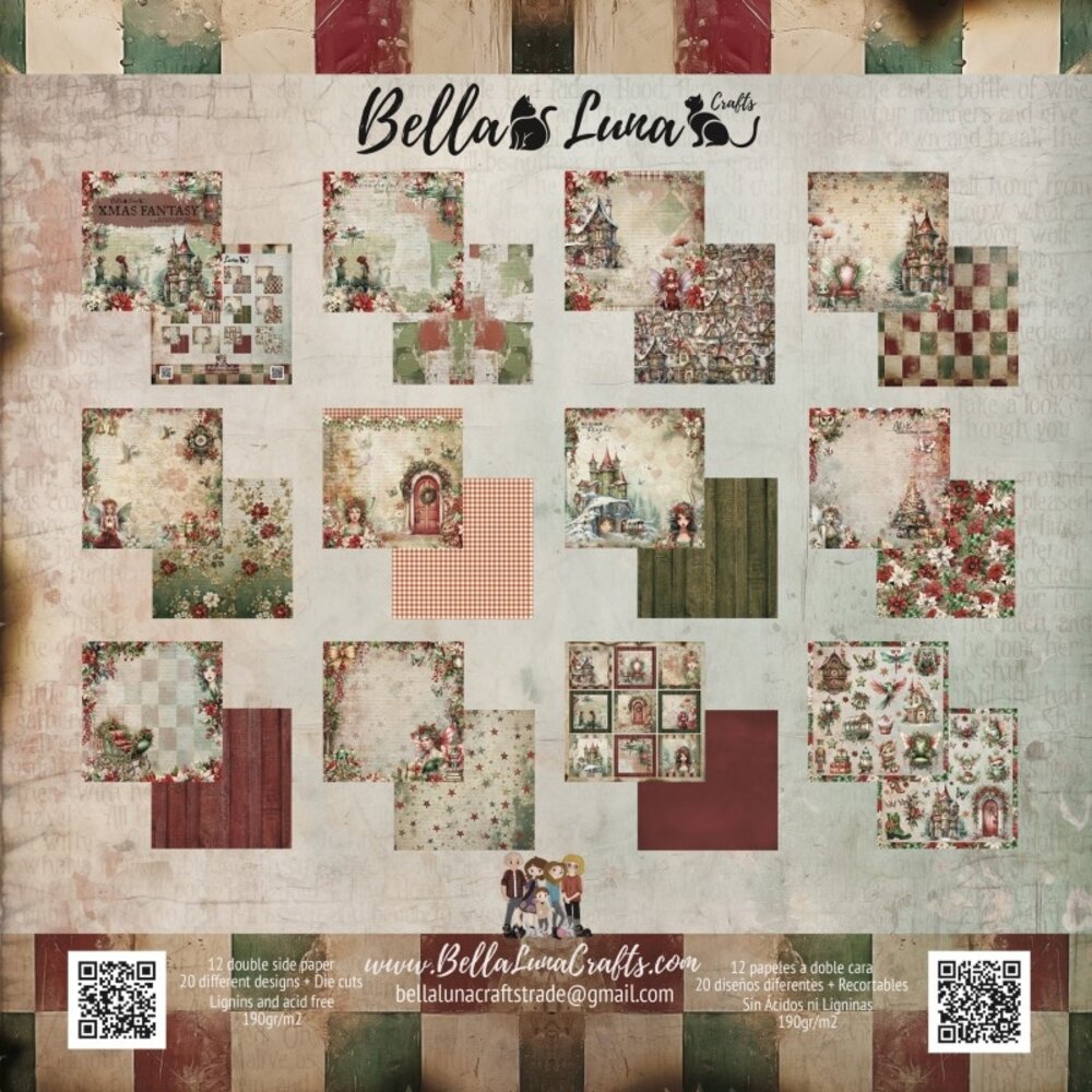 Bella Luna Crafts Xmas Fantasy 12x12 Inch Collection Pack Bella Luna Crafts Xmas Fantasy 12x12 Inch Collection Pack